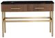 Fairfield® Dimitri Kafe Rectangular Console Table with Galaxy Black Marble Top-1