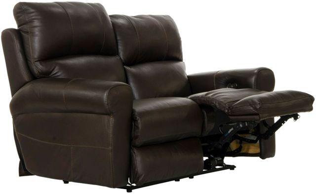 Catnapper® Torretta Chocolate Leather Power Lay Flat Reclining Loveseat-1