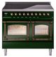 Ilve® Nostalgie II Noblesse 40'' Emerald Green Pro Style Induction Range with Burnished Trim-0