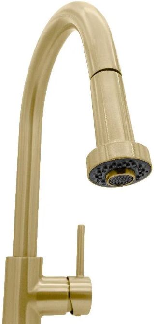 ZLINE Autograph Edition Monet Champagne Bronze Pull Down Single Handle Kitchen Faucet-3