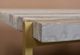 Horizon Home® Everest White Travertine Top Cocktail Table with Gold Base-1