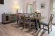 International Furniture Direct Loft Brown Counter Height Dining Table with Black Base-1