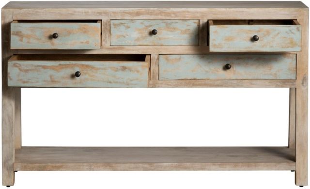 Crestview Collection Grand Harbor Blue Console Table-3