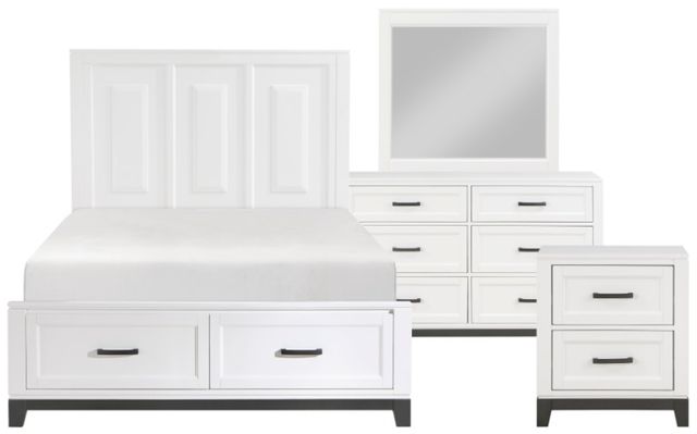 Homelegance® Garretson 4-Piece Gray/White Queen Panel Bedroom Set-0