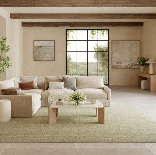 Nourison Home™ Natural Texture Ivory Green 5'x7' Area Rug-1