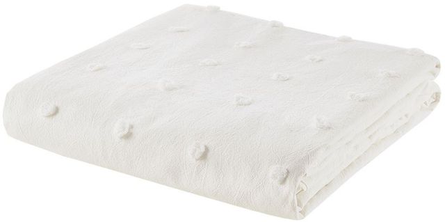 Olliix by Urban Habitat Ivory Full/Queen Brooklyn Cotton Jacquard Duvet Cover Set-1