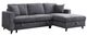 Mazin Furniture Jordan 2-Piece Dark Gray Right-Arm Facing Pullout Sleeper Sectional and Storage Chaise-1