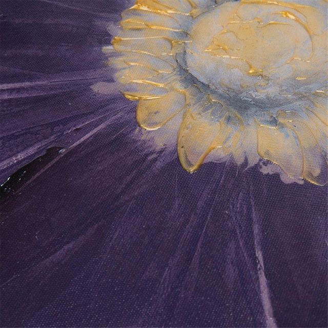 Olliix by Madison Park Midday Bloom Plum Floral Hand Embellished Canvas-2