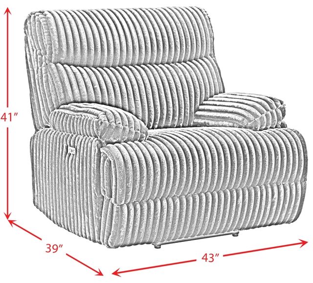 Elements International Admiral Black Power Motion Recliner-2