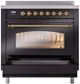 Ilve® Nostalgie II Series 36" Glossy Black Pro Style Induction Range-2