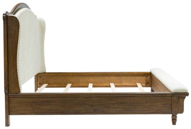 Benchcraft® Sturlayne Beige/Brown California King Upholstered Panel Bed-2