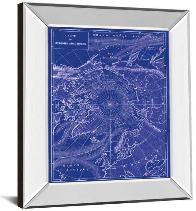 Classy Art Arctic Map by The Vintage Collection Mirror Framed Wall Art-1