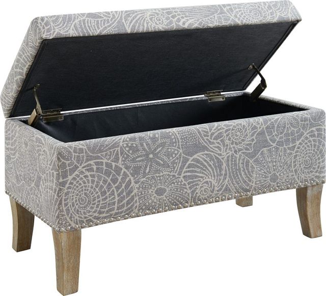Linon Stephanie Gray Storage Bench-4