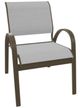Telescope Casual Aruba Abalone/Beachwood Aluminum/Fabric Outdoor Sling Stacking Cafe Chair-0