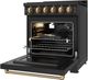 Thor Kitchen Gordon Ramsay Collection 30" Black Pro Style Gas Range with Precision Knob Control and Bronze Trim-4