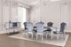 Furniture of America® Melodi Parc 7-Piece Silver Dining Table Set-0