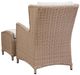 John Thomas Furniture® Parks Brown and White Rattan Outdoor Biscayne Lounge Chair with Footstool-2