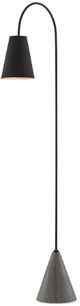 Currey & Company Lotz Black Iron/Polished Concrete Floor Lamp-1