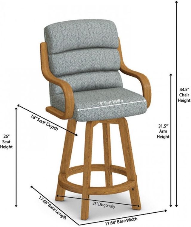 Chromcraft™ Customizable Nova 30" Bar Chair -2