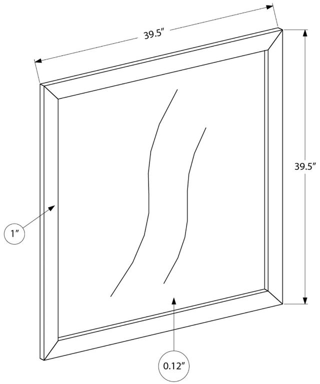 Monarch Specialties Inc. Grey Reclaimed Wall Mirror-2