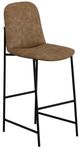 International Furniture Direct Seating Blacksmithing Matte Black/Cognac 30" Barstool-0