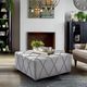 Armen Living Gemini Silver Ottoman-1