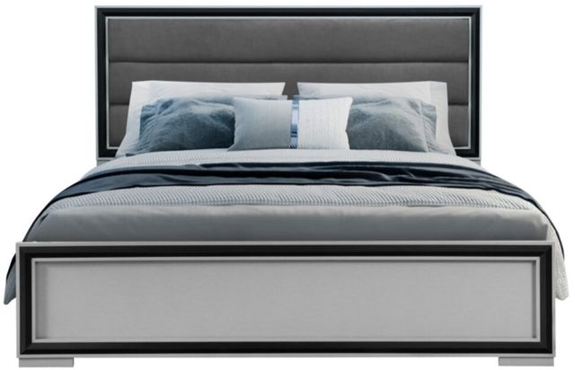 Global Furniture USA Amelia 5-Piece Black/Gray King Panel Bedroom with LED Set -3