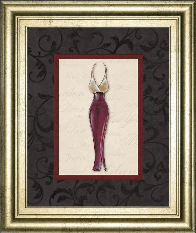 Classy Art Fashion Dress II by Susan Osbourne Wall Art-0
