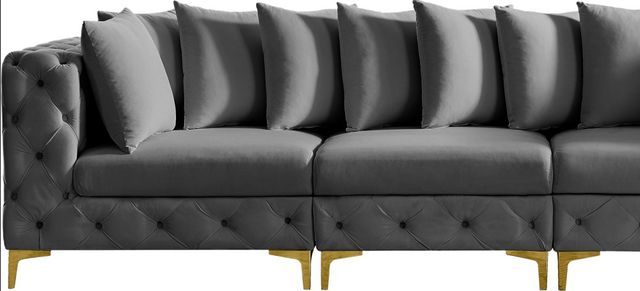 Meridian Furniture Tremblay Grey Velvet 108" Modular Sofa-2