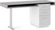 BDI Duo™ 6241 Pedestal Desk-Platinum/Satin Grey Glass-1