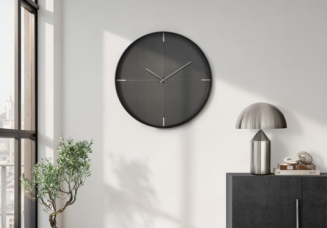 Monarch Specialties Inc. Black 20" Wall Clock-1