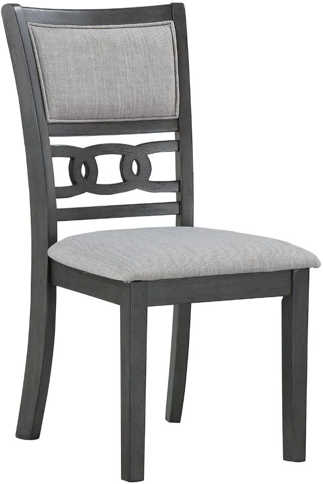 New Classic® Home Furnishings Gia 5-Piece Gray Round Dining Table Set-2