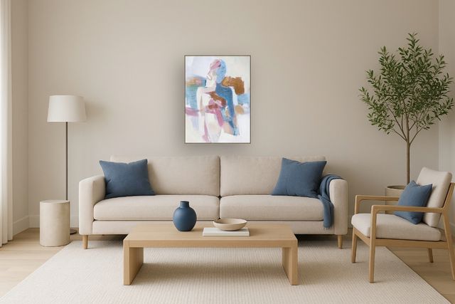 Classy Living Ethereal Blush Figure Wall Art-1