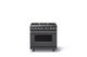 Viking® 5 Series 36" Cast Black Pro Style Gas (LP) Range with Brushed Brass Trim-0
