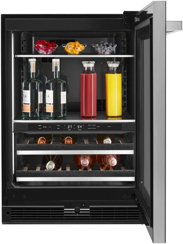 JennAir® NOIR™ 24" Black Right Swing Built-In Wine Cooler-2