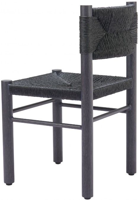 Zuo® Modern Iska 2-Piece Black Aluminum Outdoor Dining Side Chair Set-3