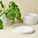 Magnolia Home by Joanna Magnolia White 5" Folded Rim Planter-2
