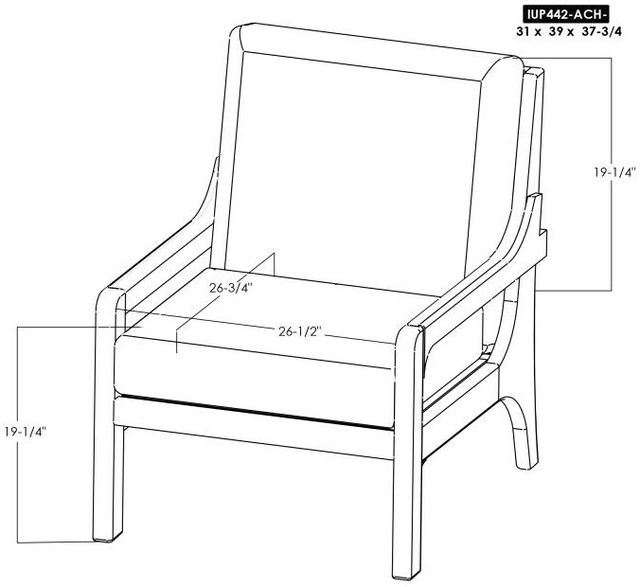 International Furniture Direct Balam Black/Stained Dark Accent Chair-2