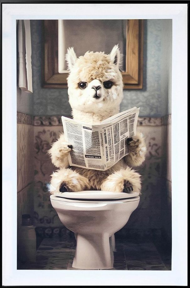 Classy Living Refreshing Quirky Alpaca I Wall Art-0