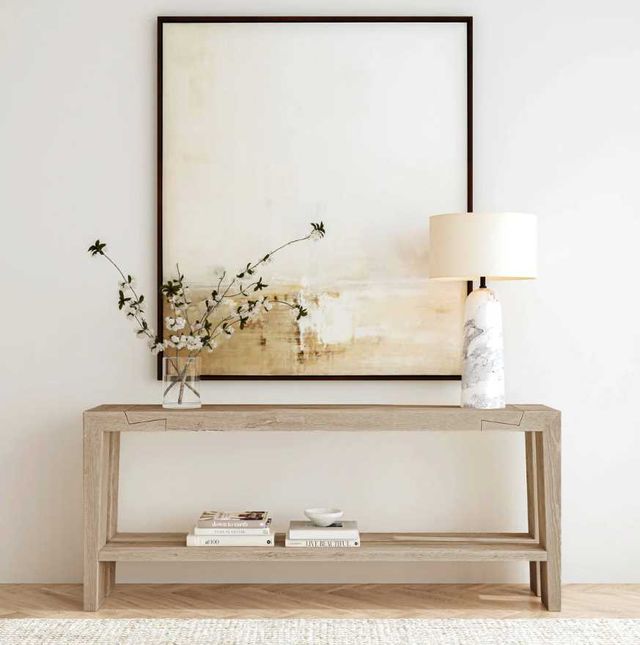 Classic Home Troy Aged Cream Console Table-1