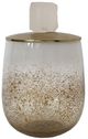 A & B Home Gold/White Small Lidded Jar -1
