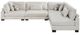 Homelegance® Tinley 4-Piece Beige L-Shape Sectional-2