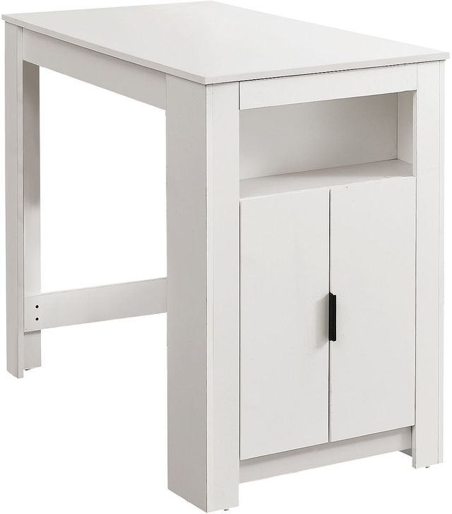 Monarch Specialties Inc. White 48" Counter Height Dining Table with Storage-0