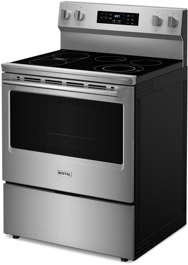 Maytag® 30" Fingerprint Resistant Stainless Steel Freestanding Electric Range with No Preheat Air Fry and Air Baking-4