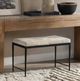 Classic Home Achen Black/Dusty Cream Hide 28" Bench -1