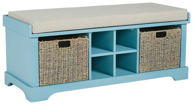 Signature Design by Ashley® Dowdy Teal Storage Bench-0