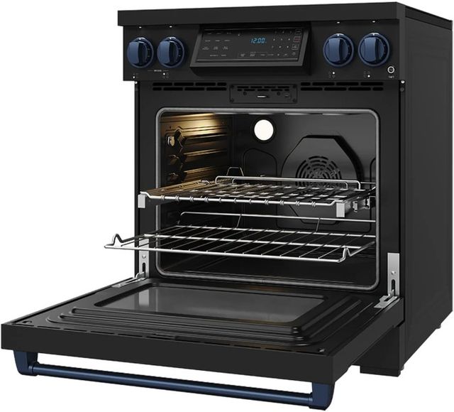 Thor Kitchen® Gordon Ramsay Collection 30" Black Pro Style Induction Range with Tilt Panel Touch Control and Blue Trim-4