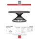 Korson Furniture Tango Gray Glass Top Coffee Table with Black Powder Metal Base -1