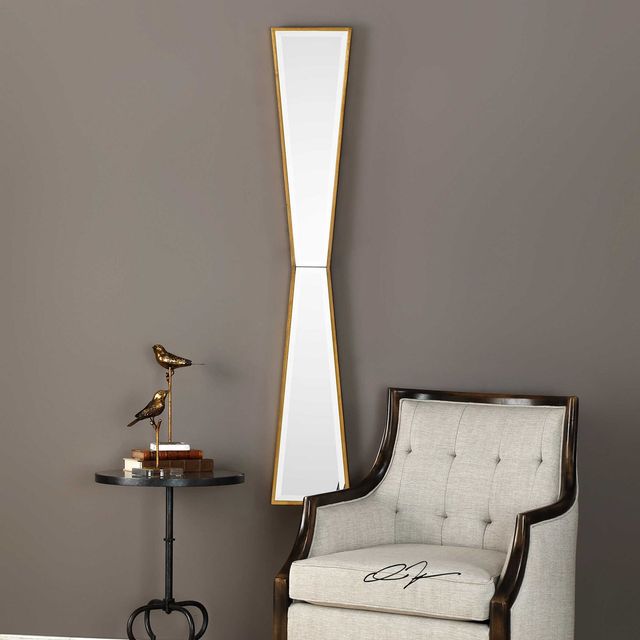 Uttermost® Corbata Antiqued Gold Leaf Mirror-1