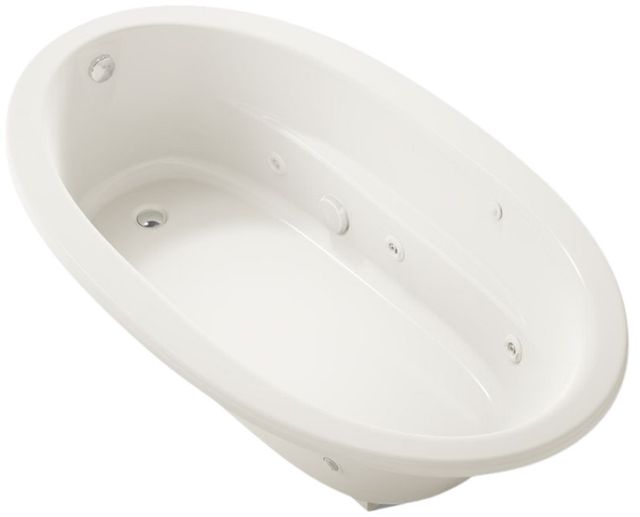 KOHLER® Sunward® Biscuit 72" x 42" Drop-In/ Undermount Heated Whirlpool Bath-0